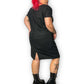 90’s Positive Attitude Black Layered Pencil Dress (2X)