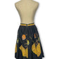 Vintage Kitschy Print Circle Skirt (S)