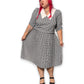 80’s Retro Houndstooth Dress (1X)