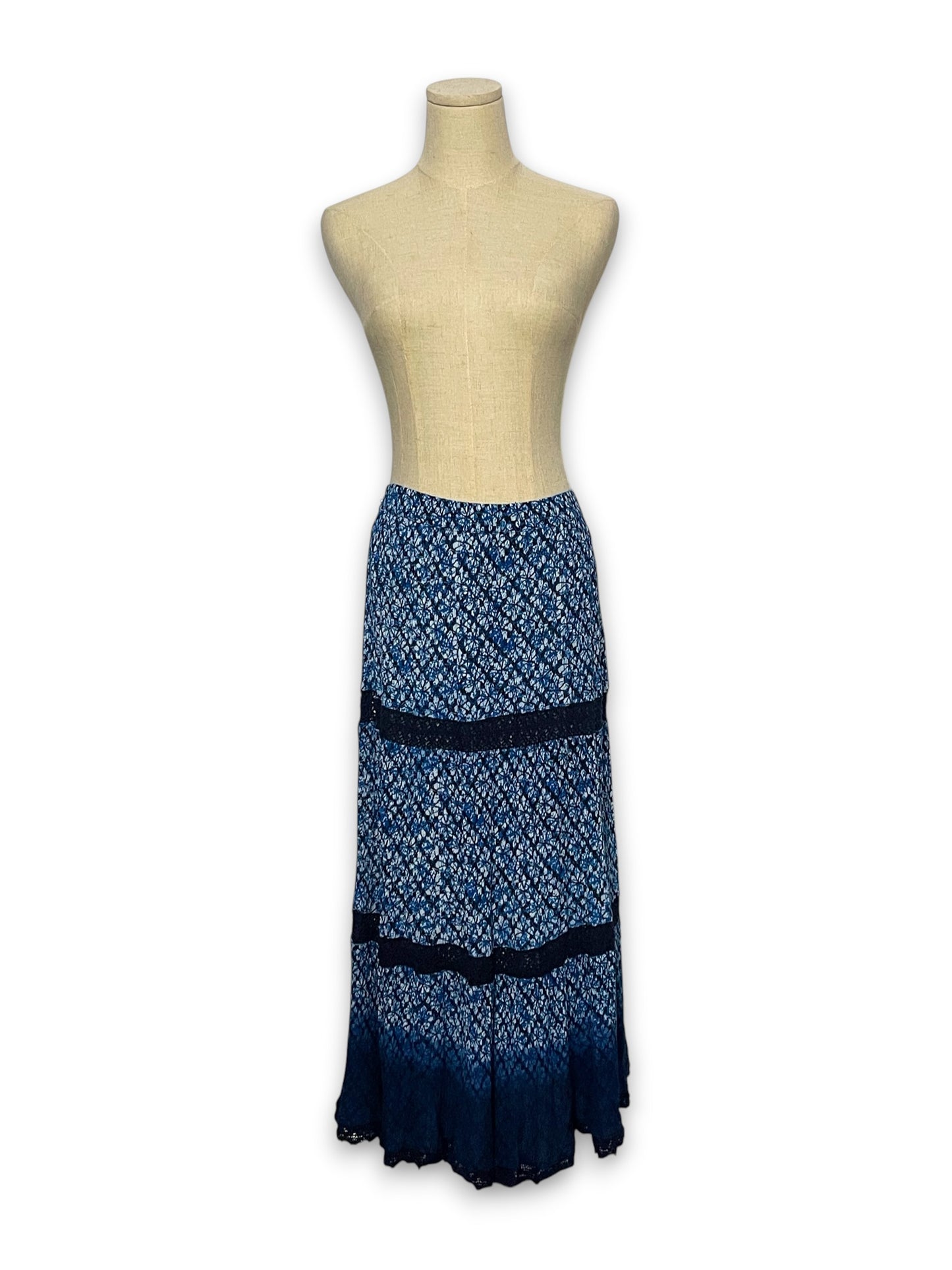 Y2K Boho Cottage Tiered Skirt (M/L/XL/1X)