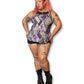 90’s/Y2K Print Pleated Tank Top (XL)