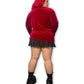 90’s Wine Red Velvet Long Sleeve Top (2X)