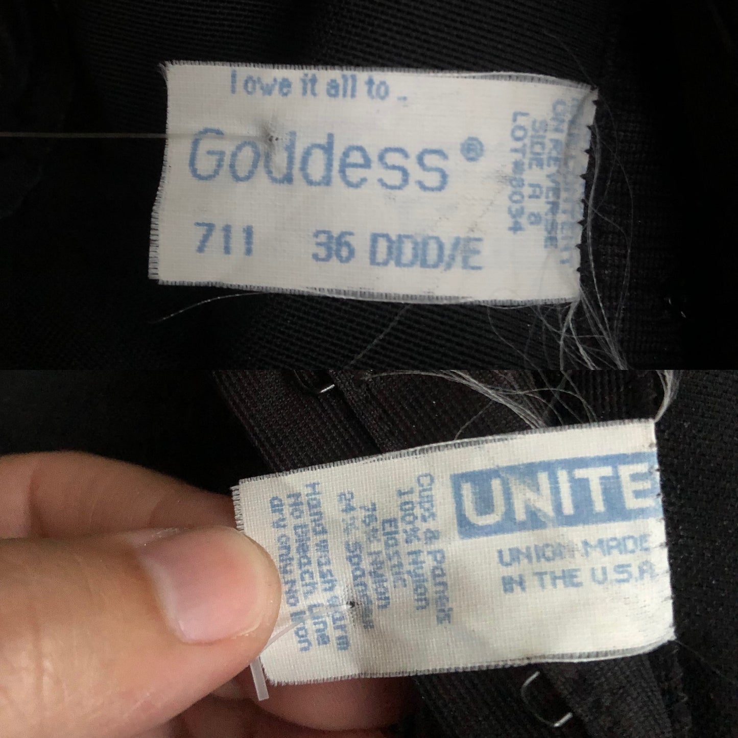 70’s/80’s Goddess Black Lace Bustier Top (36DDD/E)