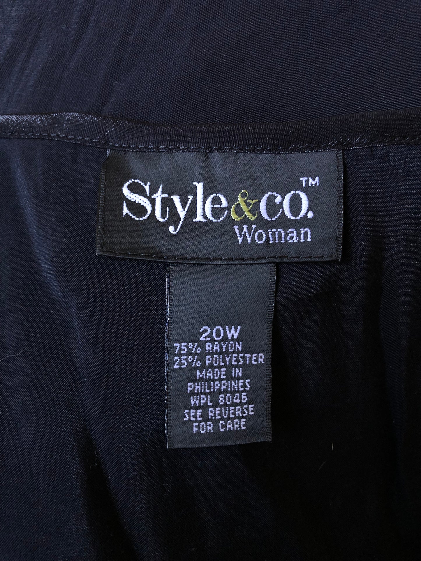 Y2K Style & Co Black Satin 2-Piece Set (2X/3X)