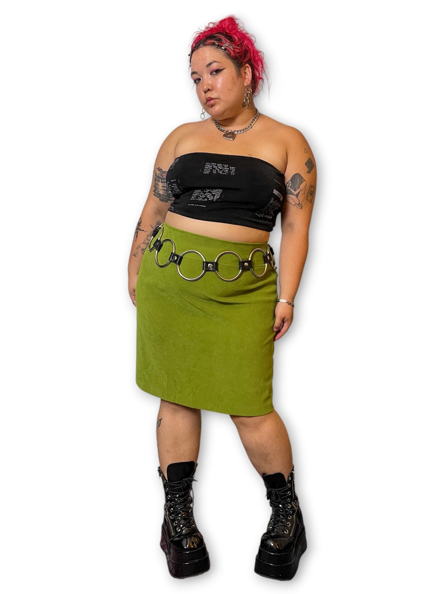 Y2K Lime Green Skirt (2X/3X)