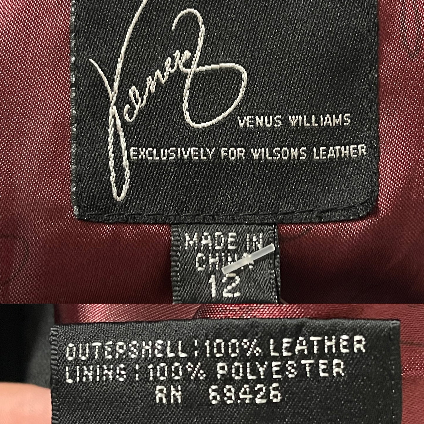 90’s Venus Williams for Wilsons Black Patchwork Leather Pants (L)