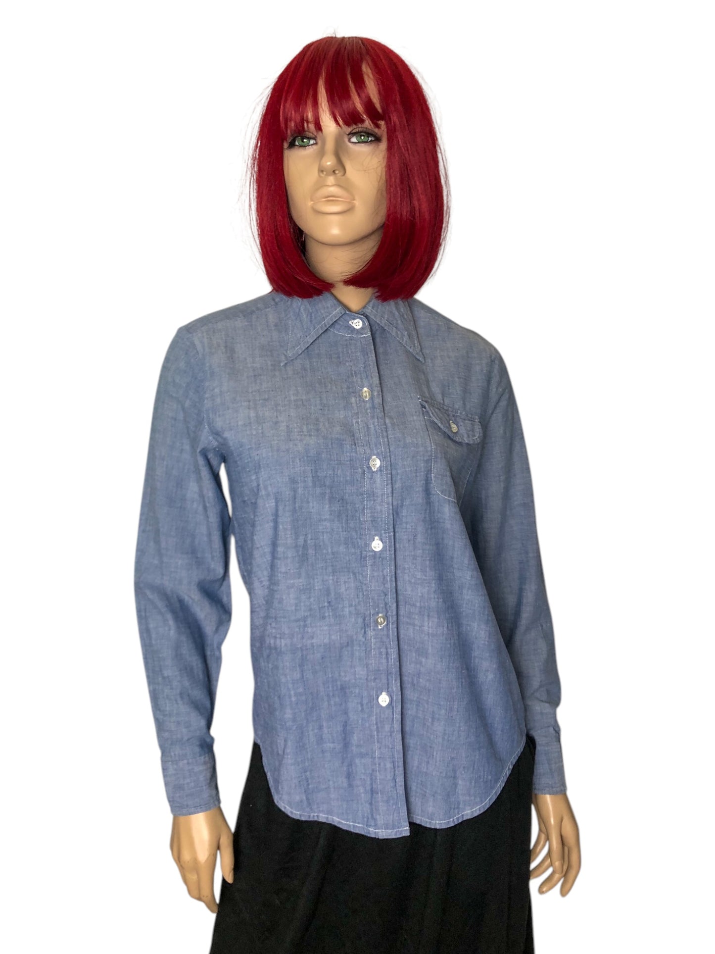 70’s/80’s Sail for Sears, Roebuck, and Co Blue Button Down Shirt (M)