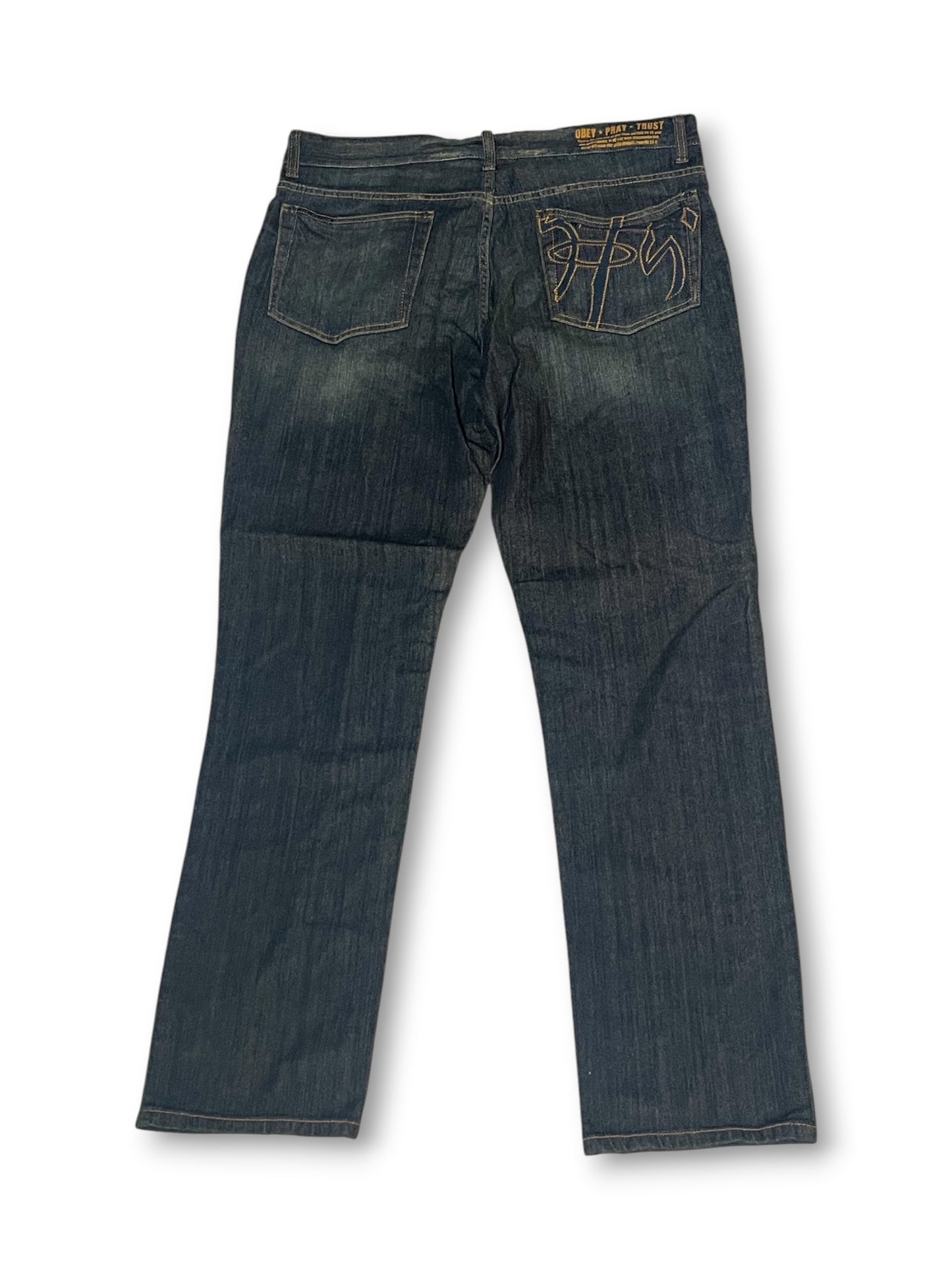 Deadstock Y2K Dark Wash Denim Jeans (XL)