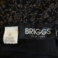 90’s Briggs Black Floral Print Maxi Skirt (L)