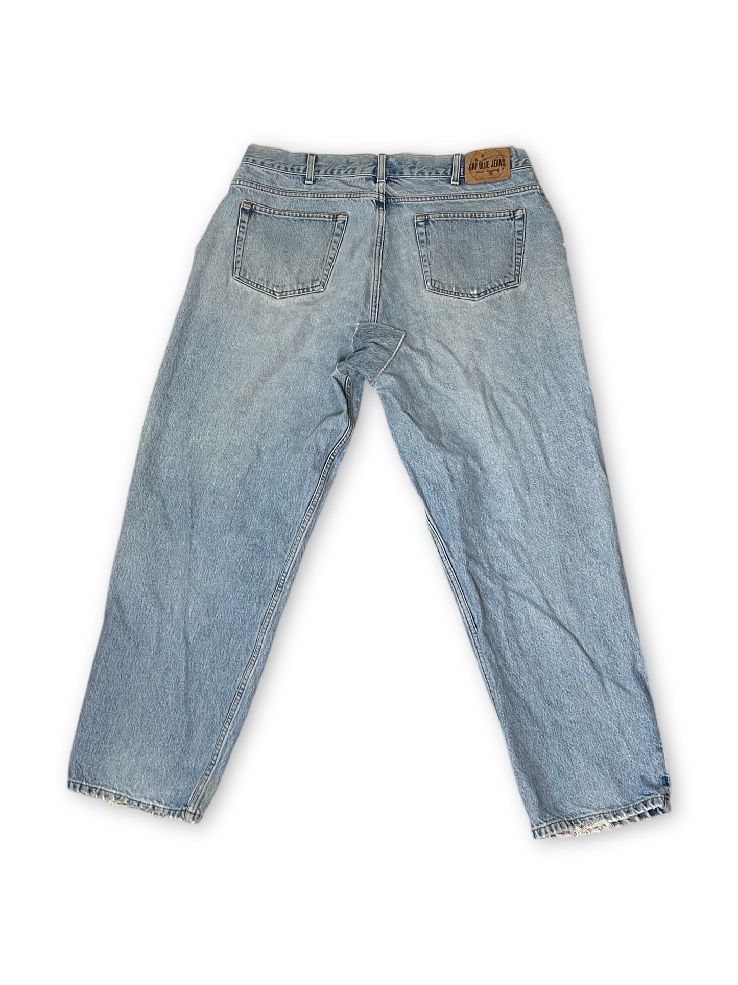 Upcycled Light Wash Denim Jeans (1X)