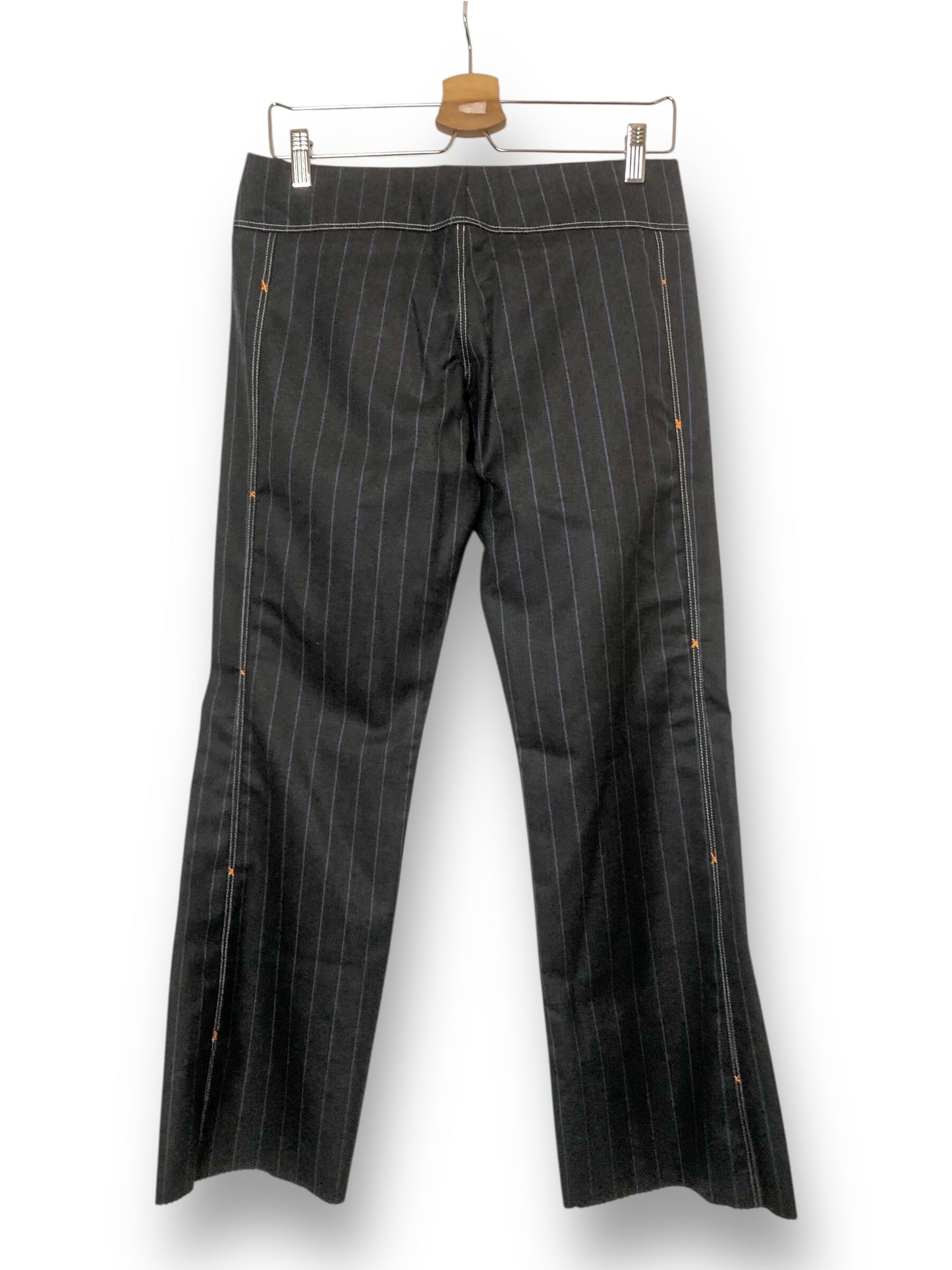 Gray and Blue Pinstripe Slacks (S)