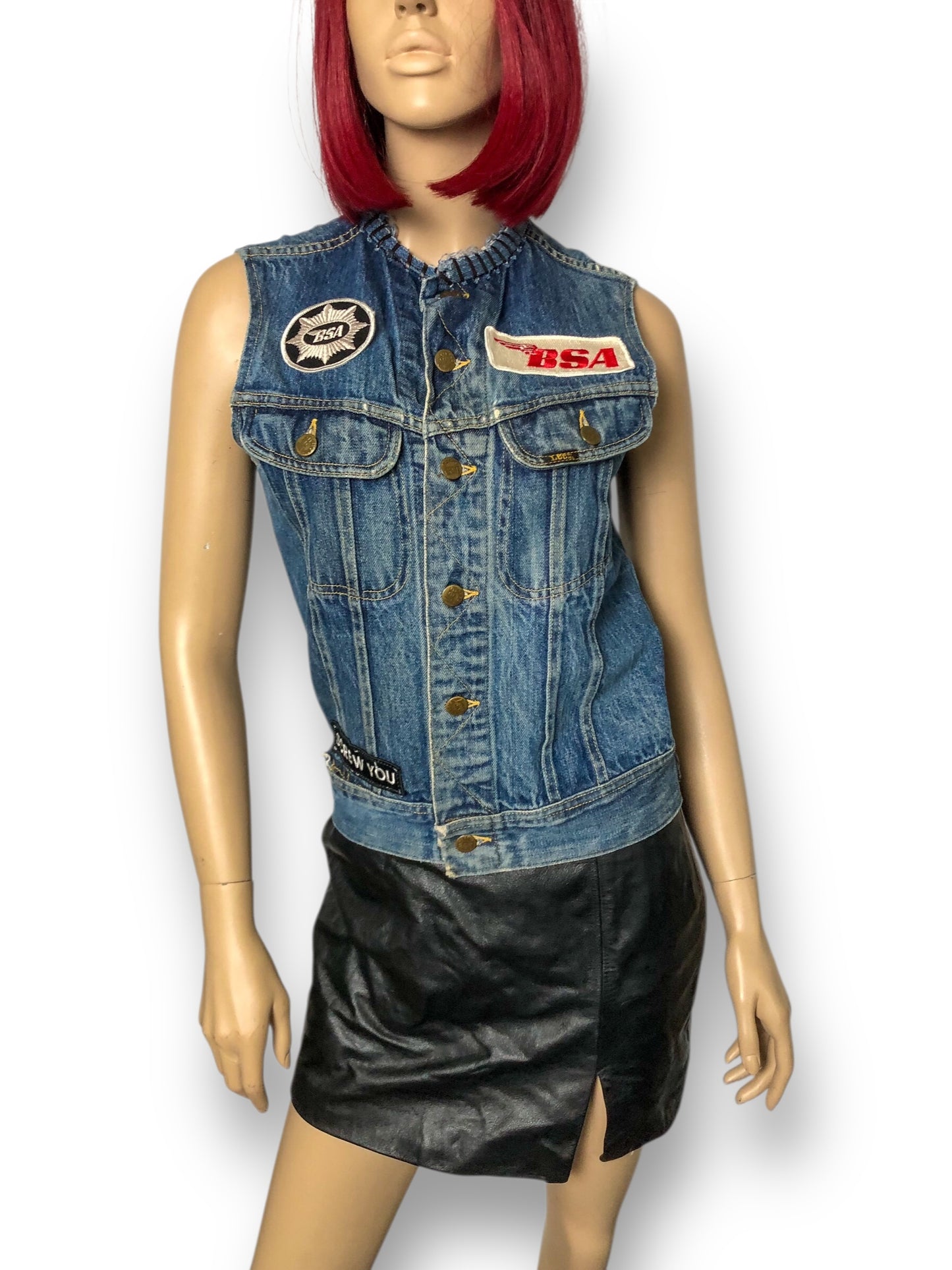 70’s Lee Patched Denim Vest (S/M)