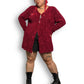 90’s/Y2K Valerie Stevens II Wine Red Knit Cardigan Sweater (XL)