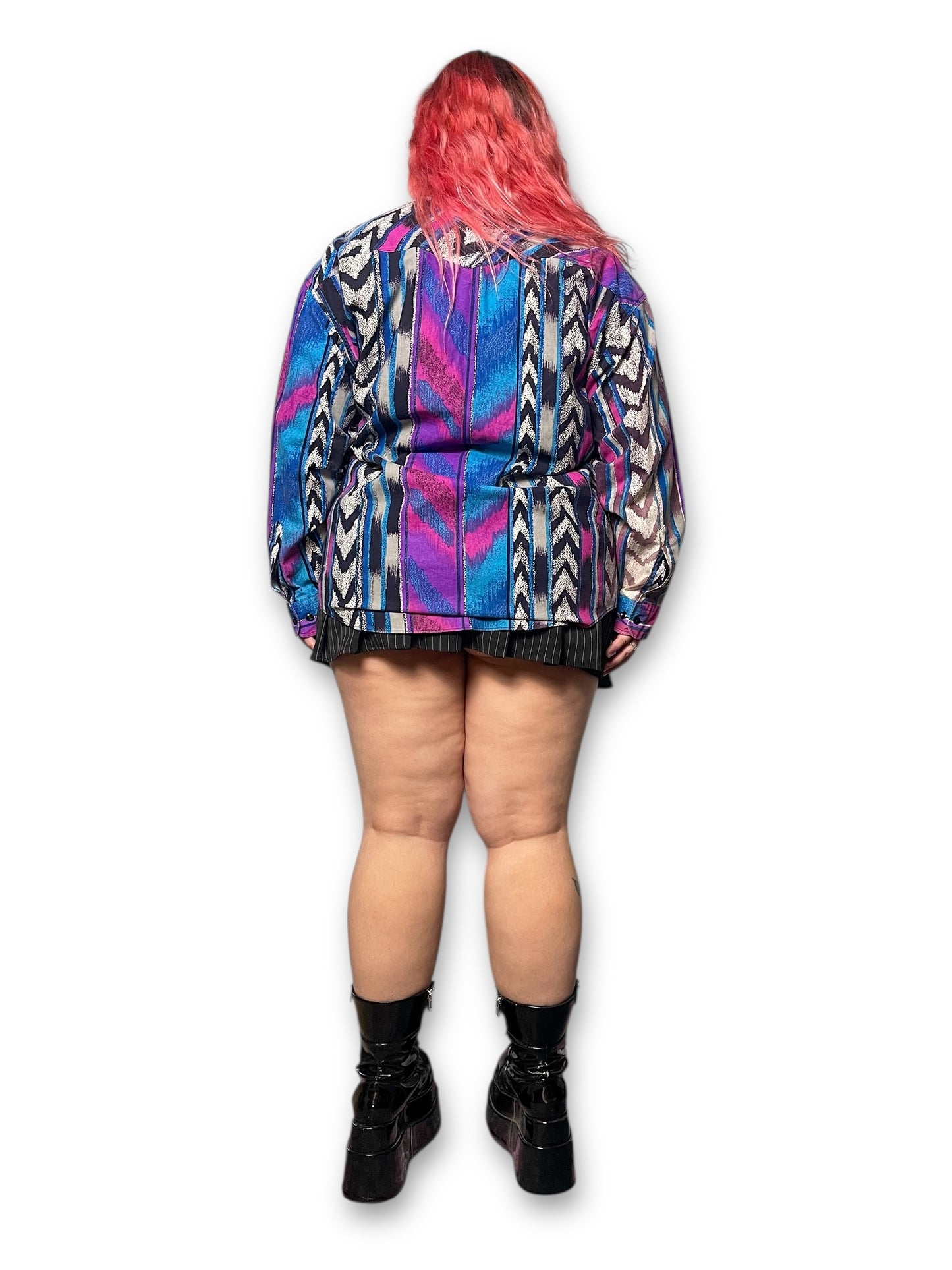 80’s/90’s Sergio Valentino Retro Southwestern Print Button Down Shirt (1X/2X)