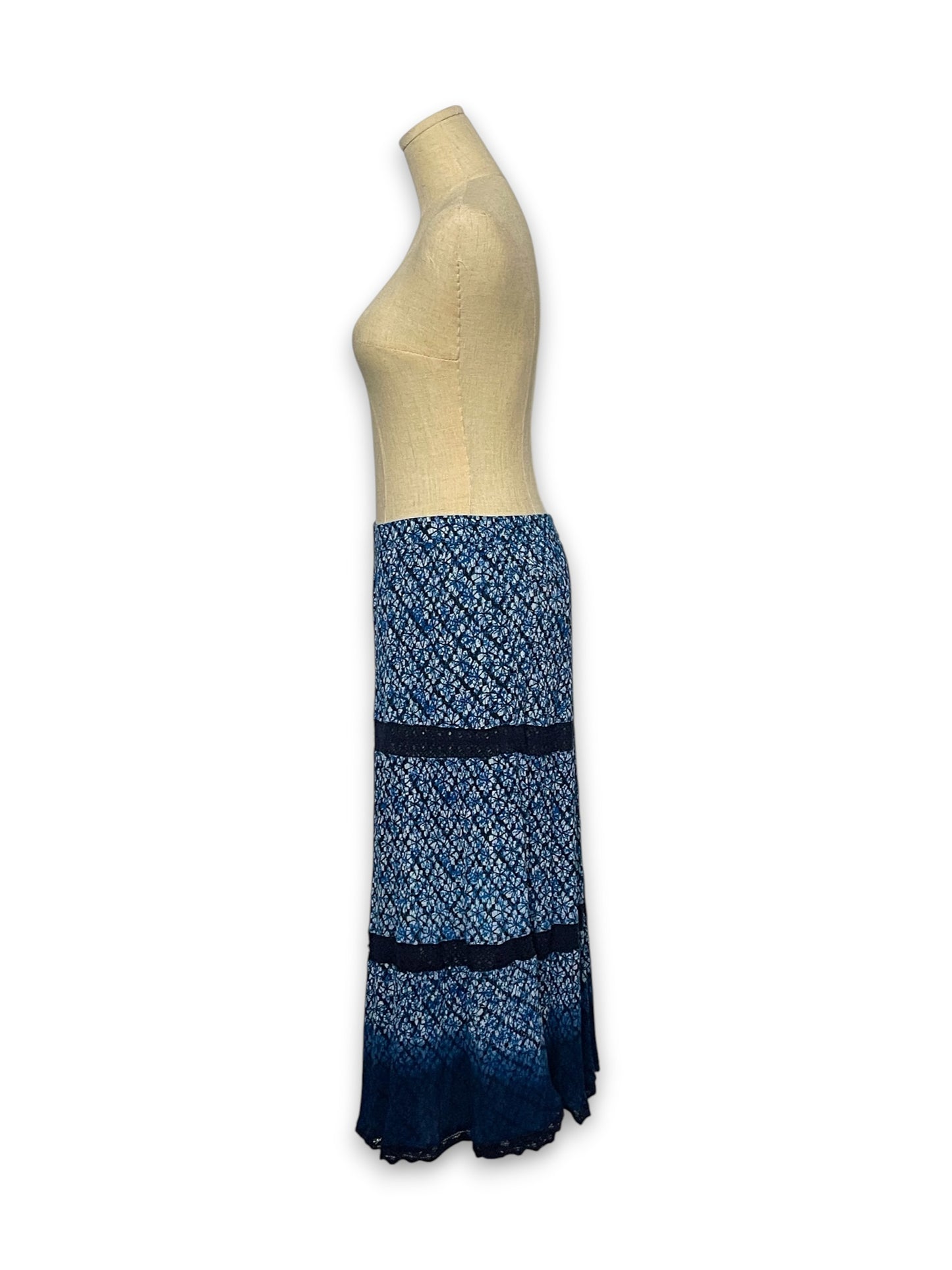 Y2K Boho Cottage Tiered Skirt (M/L/XL/1X)