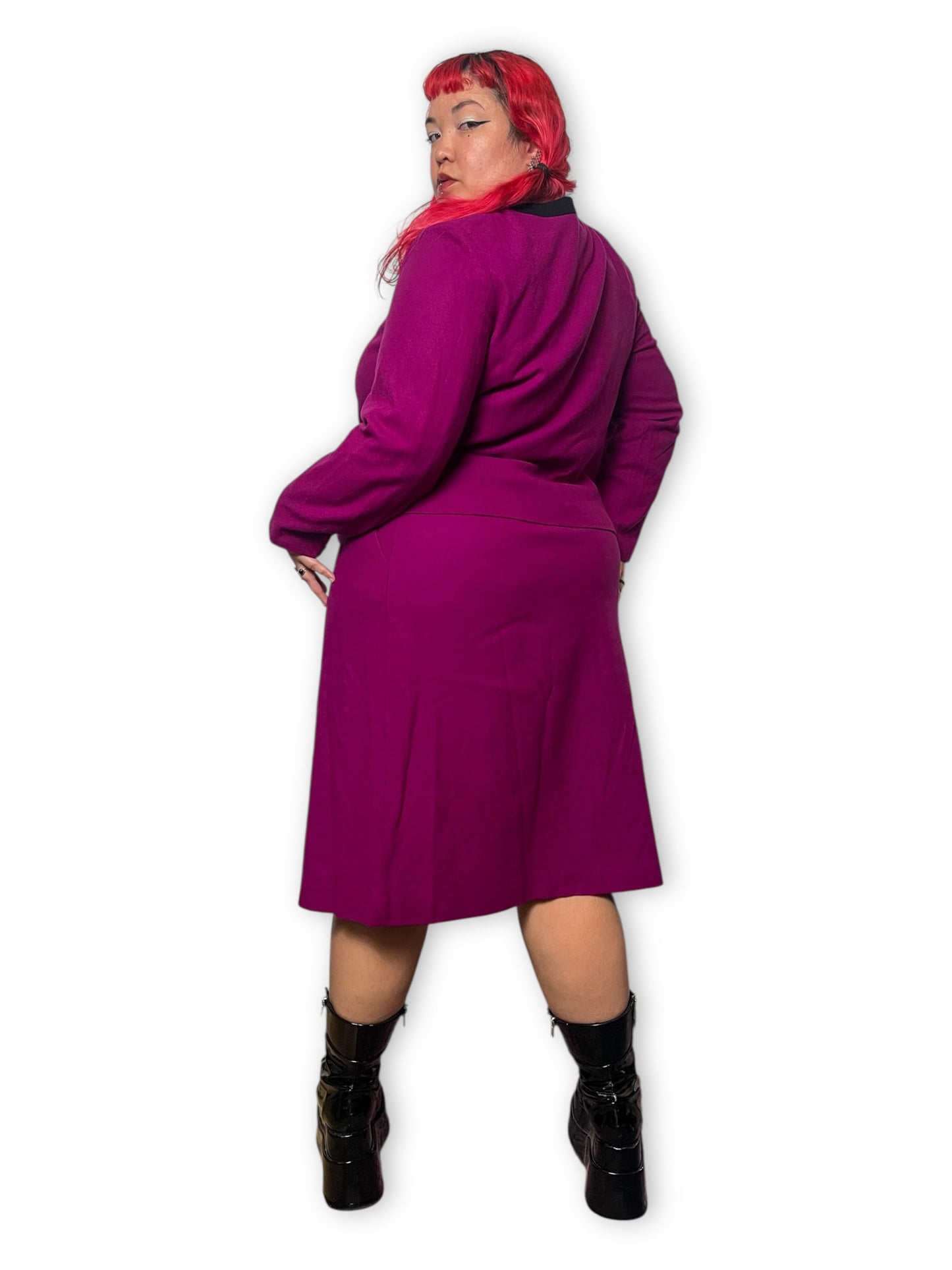 70’s Retro Wool Skirt Suit (2X)