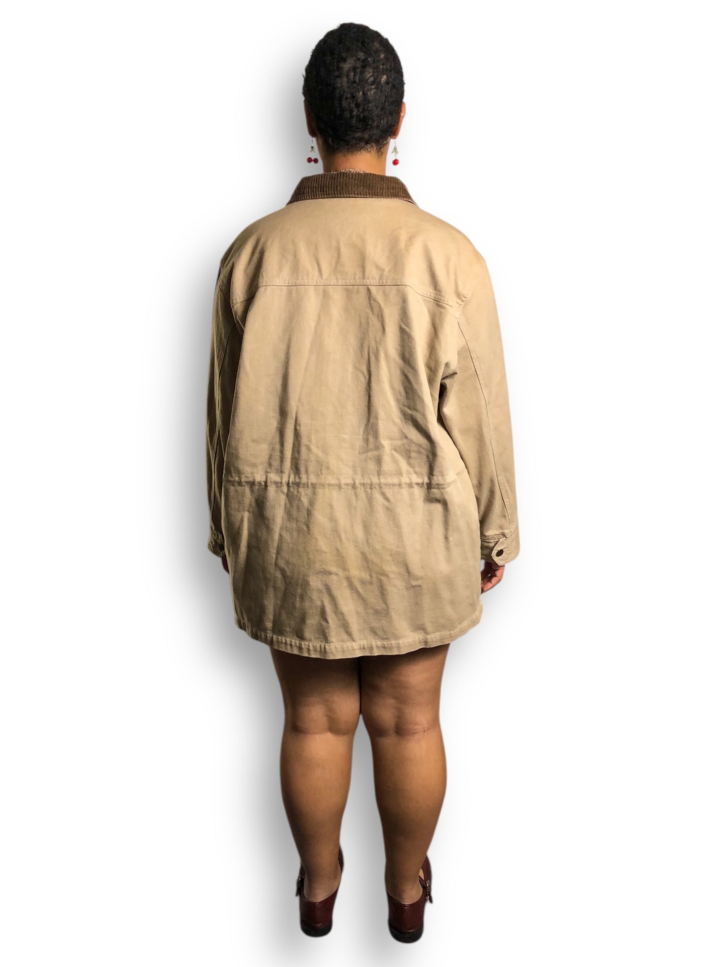 90’s/Y2K Denim & Co Khaki Chore Jacket (XL/2X)