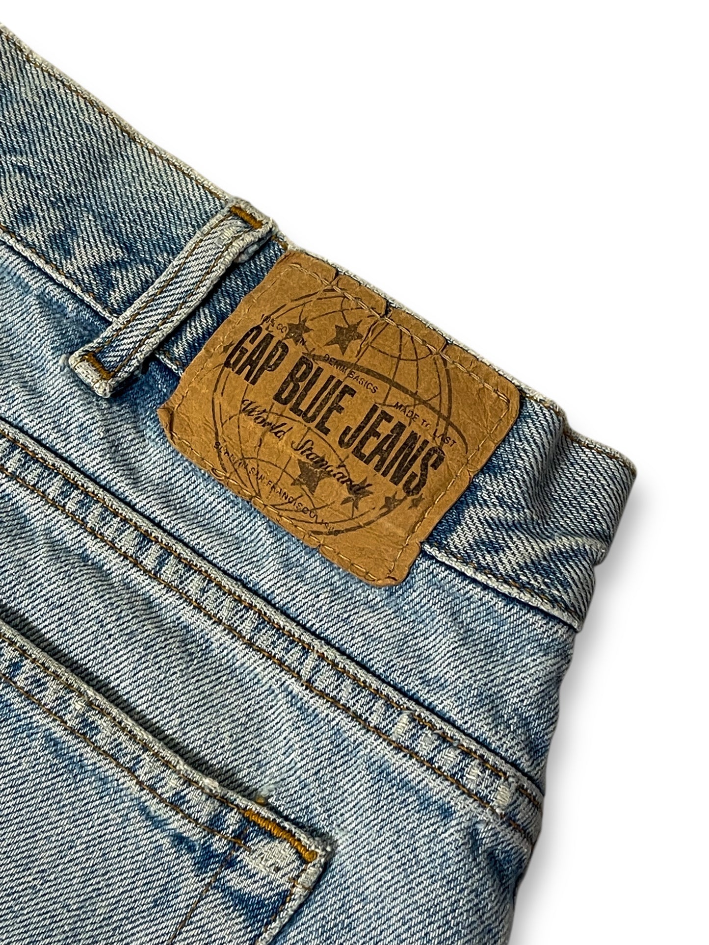 Upcycled Light Wash Denim Jeans (1X)