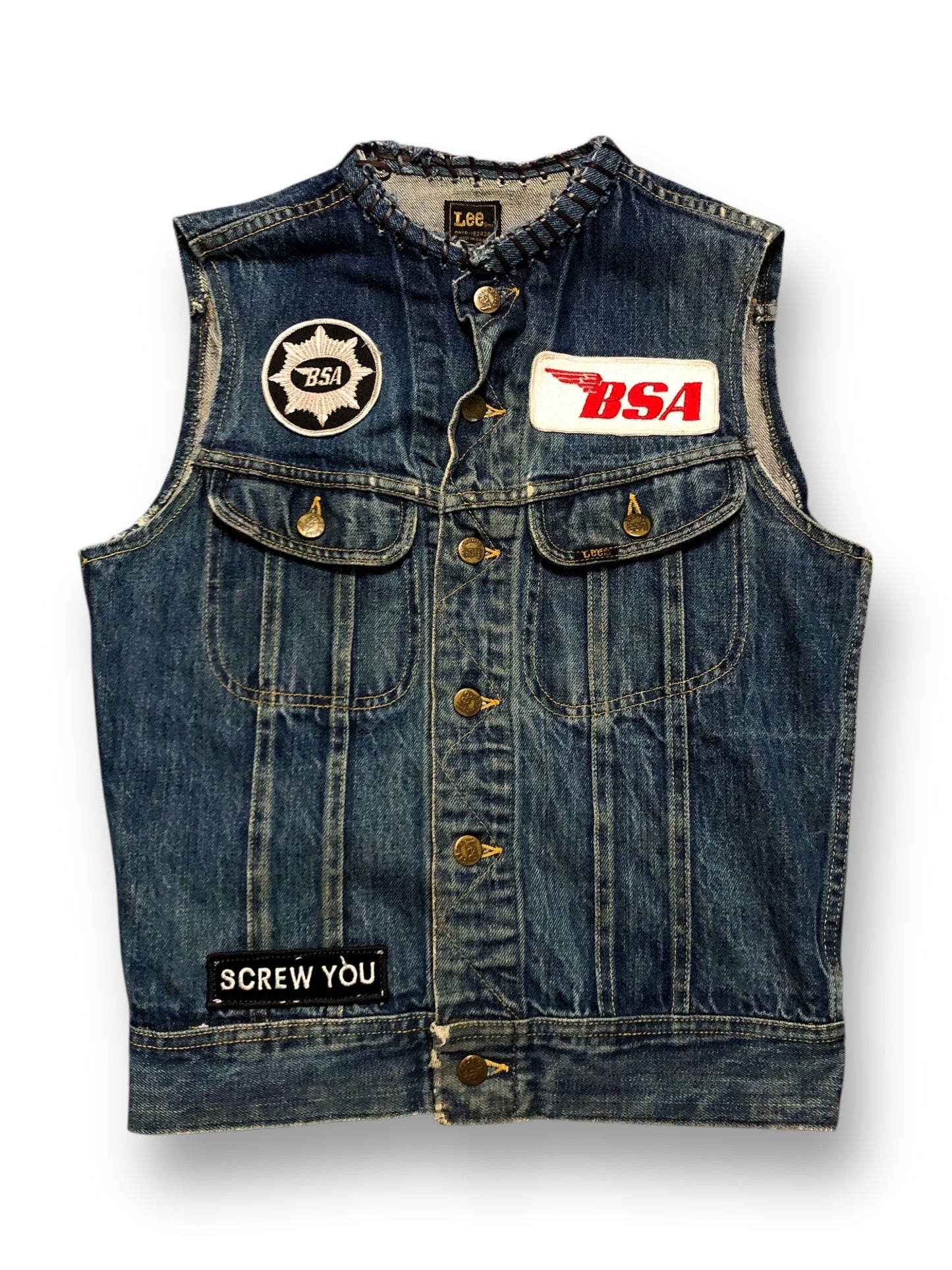 70’s Lee Patched Denim Vest (S/M)