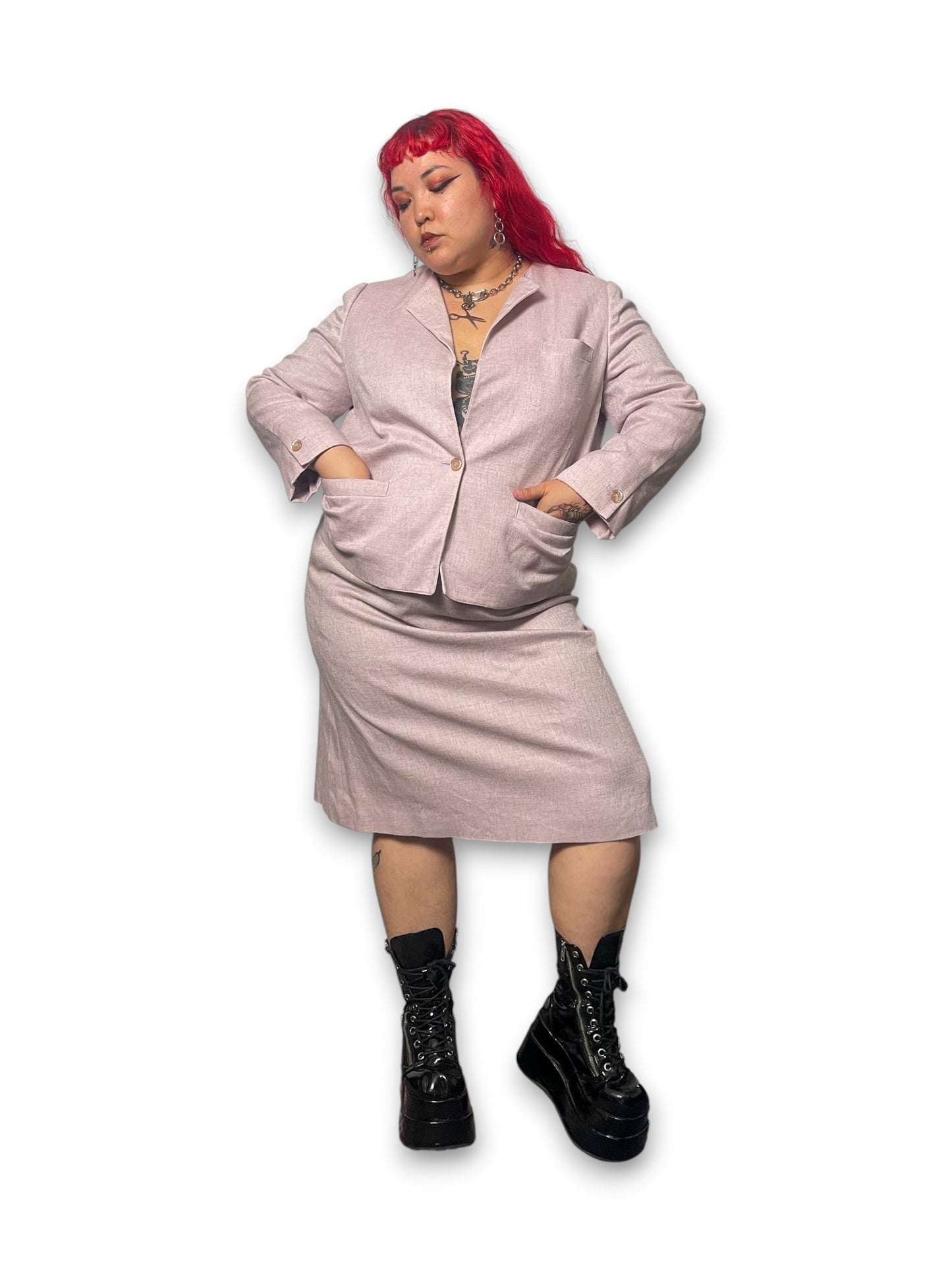 80’s Retro Pastel Skirt Suit (2X)