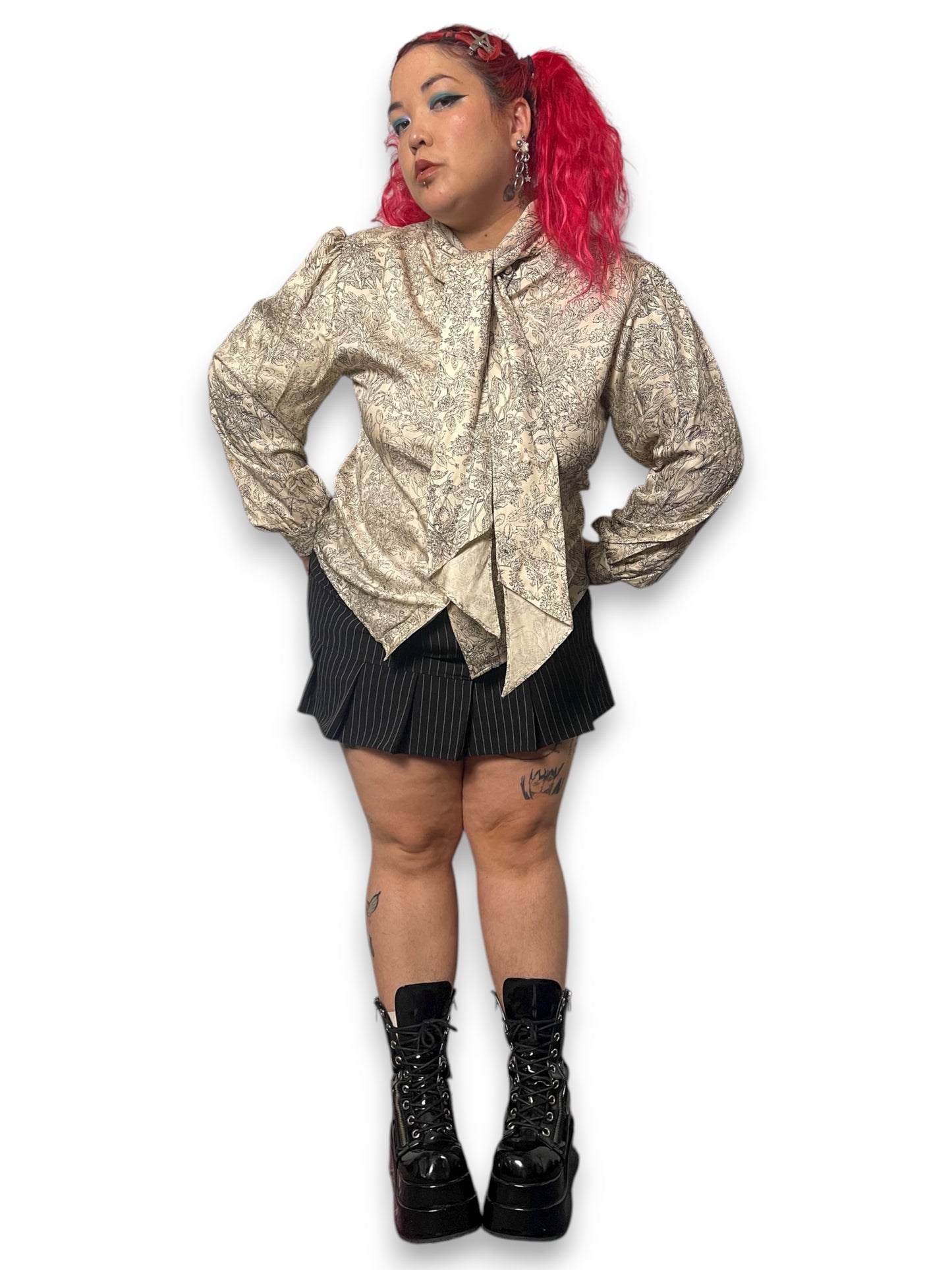 80’s/90’s Geoffrey Alexander for Private Agenda Print Blouse (L/XL)