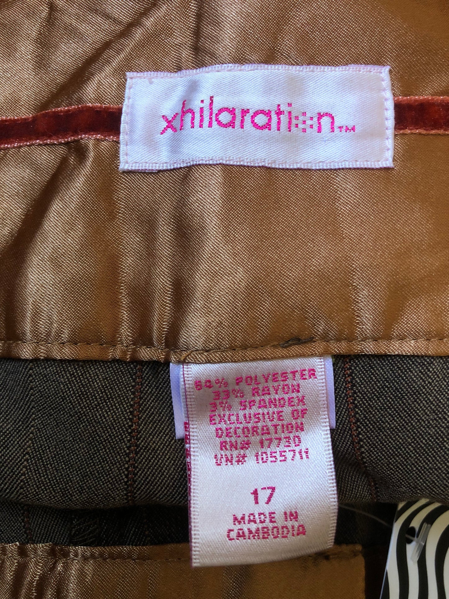 Y2K Xhilaration Brown Pinstripe Dress Pants (XL)