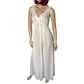 50’s Vanity Fair White Maxi Slip Dress (M)