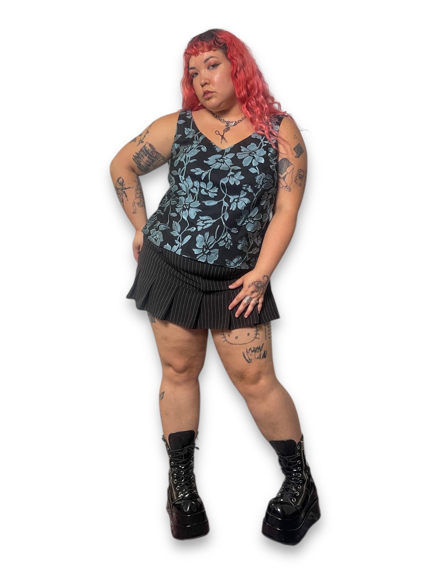 90’s Whimsygoth Blouse + Tank Set (1X)