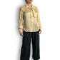 80’s Gloria Sachs Cream Floral Blouse (L)