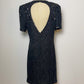 80’s/90’s Black Beaded Cocktail Dress (M)