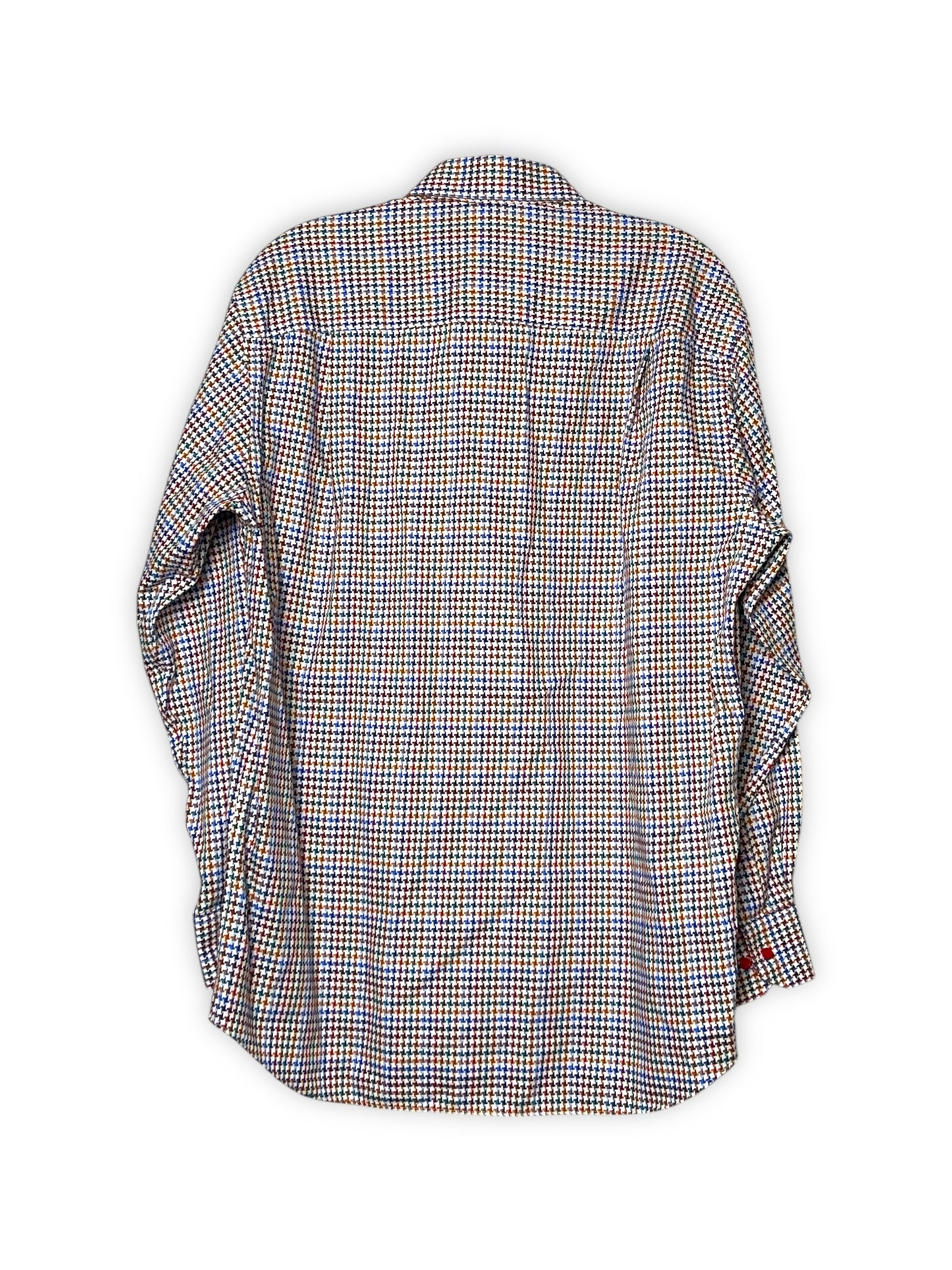 Y2K/Modern Paul Fredrick Rainbow Houndstooth Button Down Shirt (M/L)