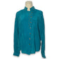 80’s Turquoise Retro Western Blouse (L)