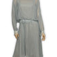 Vintage Gray Periwinkle Chiffon Dress (S/M)
