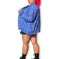 Y2K/Modern National Blue Plaid Shacket (3X)