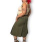 90’s Together! Olive Green Knit Pleated Skirt (2X)