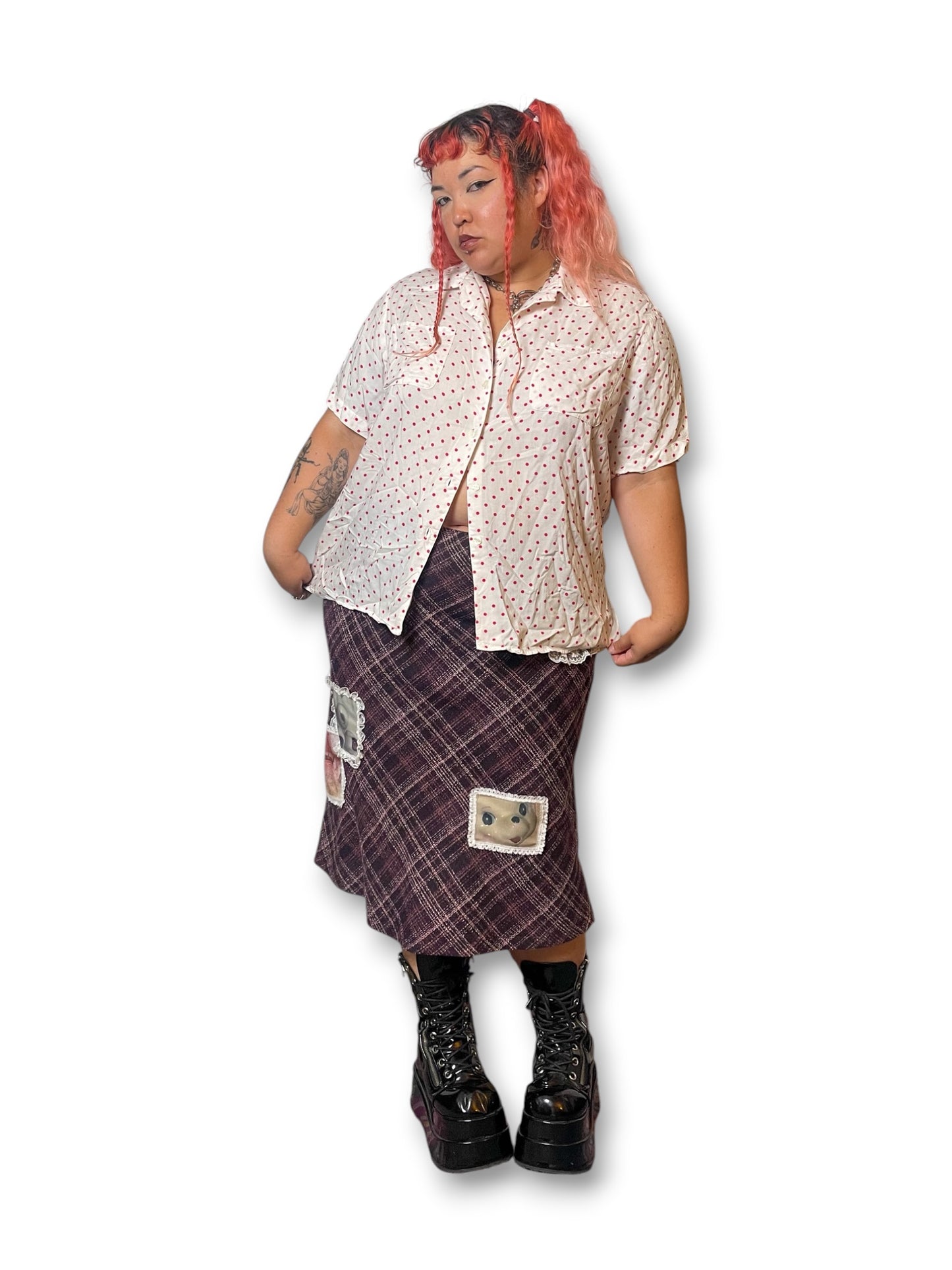90’s/Y2K Polka Dot Blouse (3X)