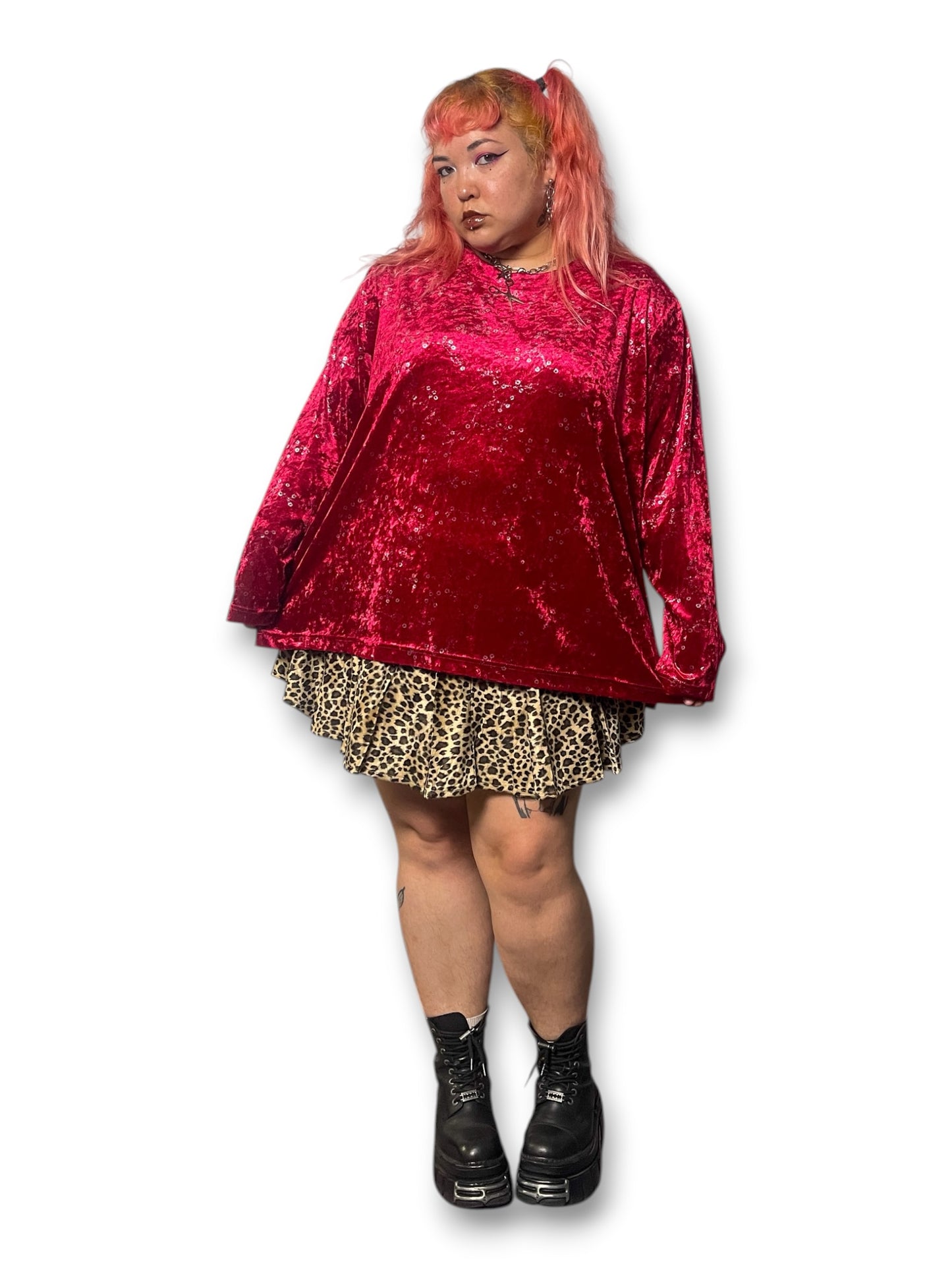 Y2K Velvet Long Sleeve Shirt (4X)