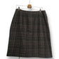 Y2K Sag Harbor Gray Plaid Skirt (XL)