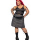 Y2K Gray Pinstripe Skirt (XL/1X)