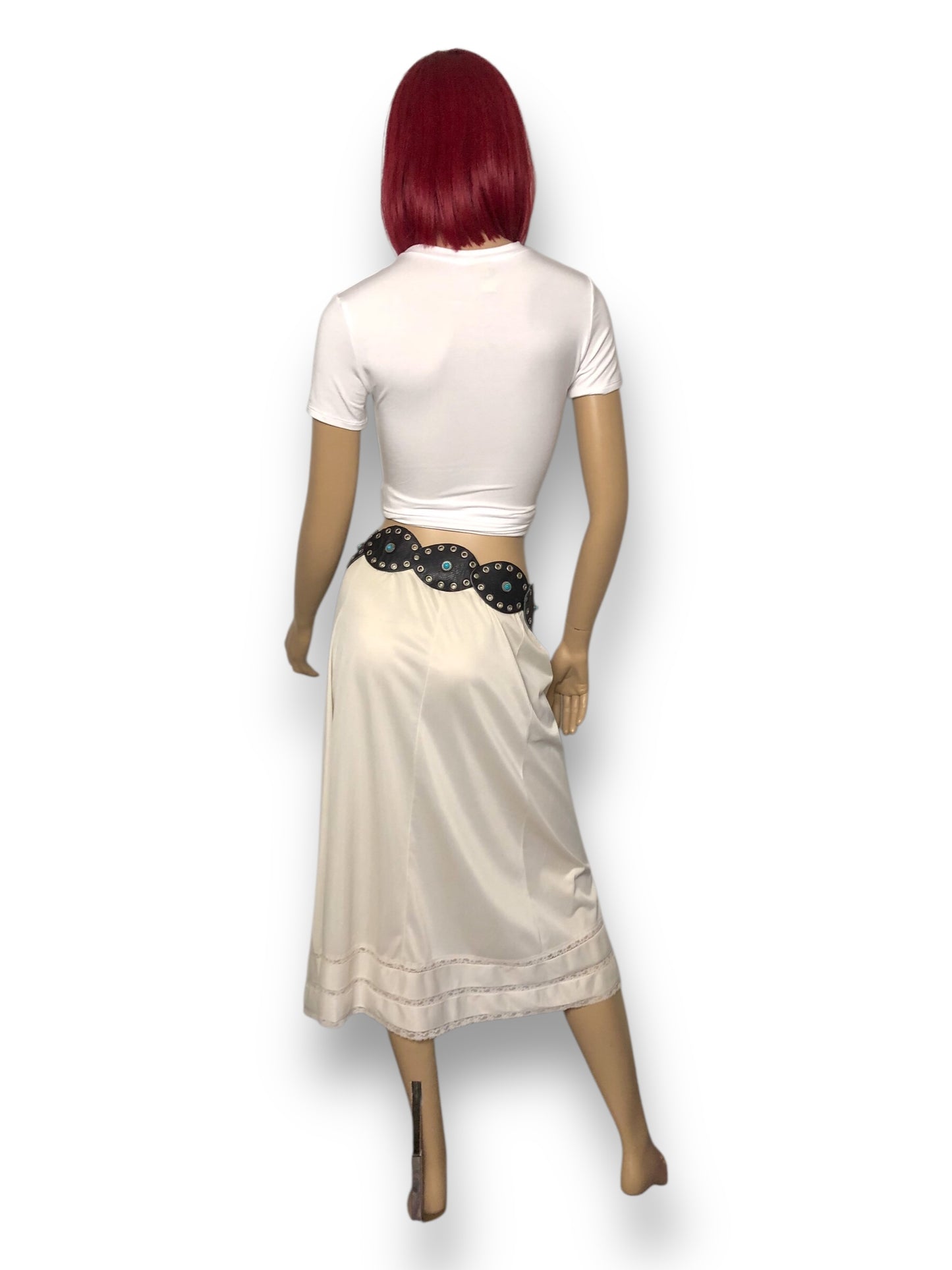 60’s/70’s JCPenney White Slip Skirt (L)