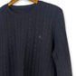 90’s/Y2K Black Cable Knit Sweater (M/L)