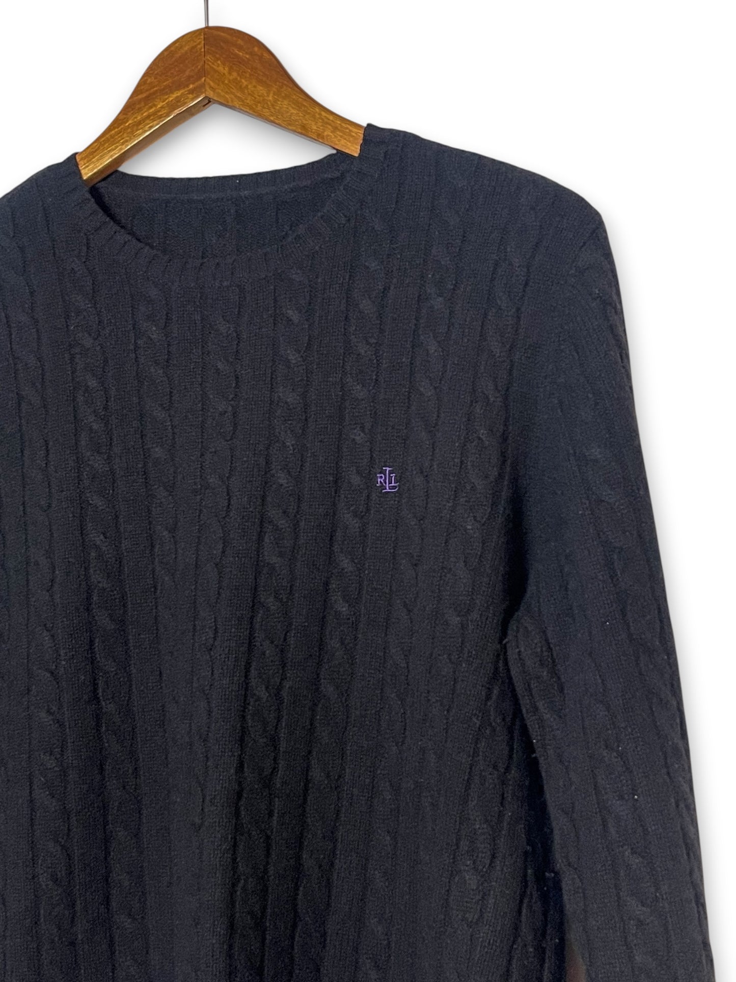 90’s/Y2K Black Cable Knit Sweater (M/L)