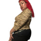 90’s/Y2K Kathie Lee Tan Chenille Embroidered Long Sleeve Top (XL)