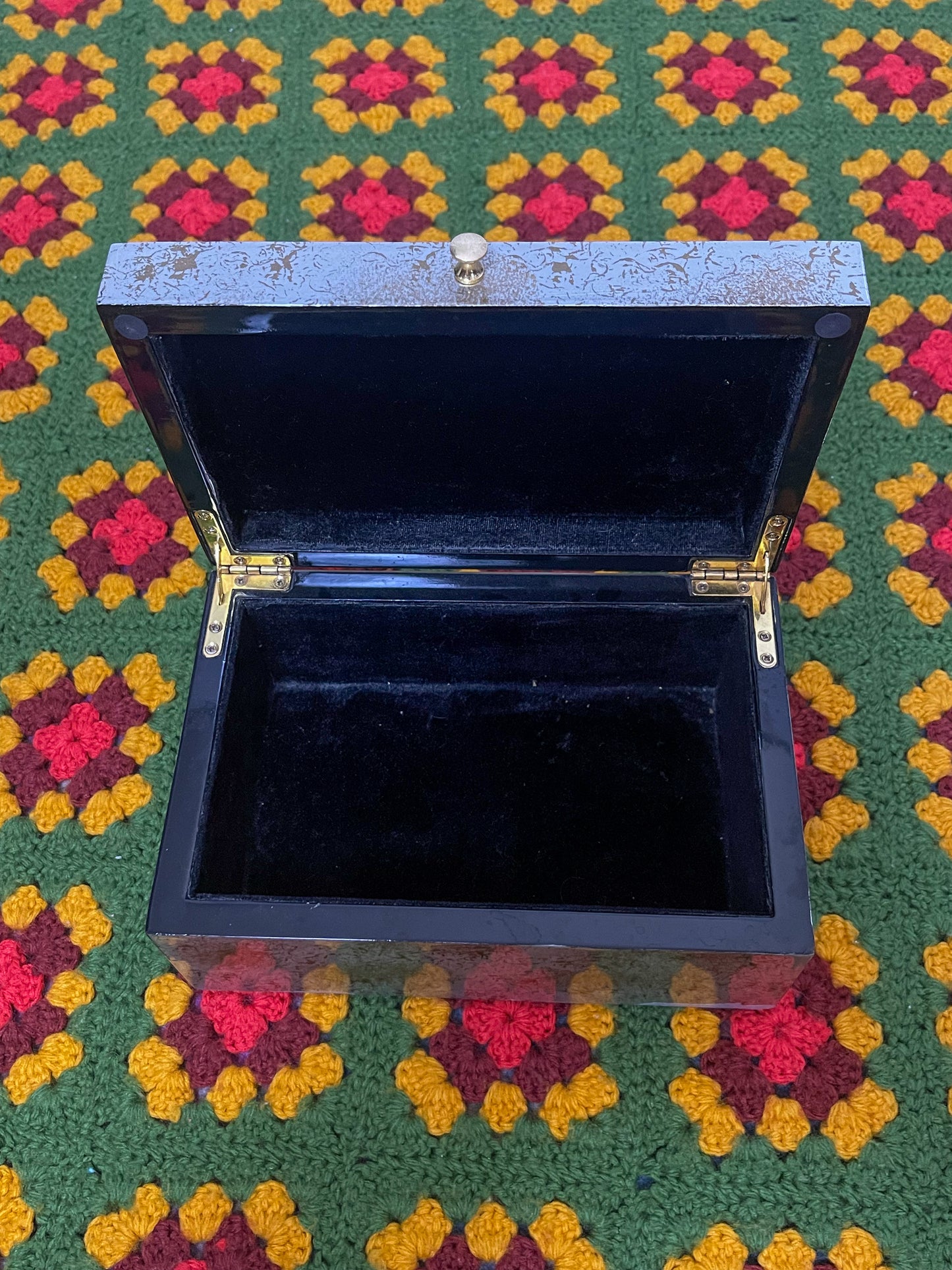 Vintage Asian Wooden Jewelry Box