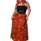 80’s Created for Essence by Mail Orange Floral Skirt (3X/4X)