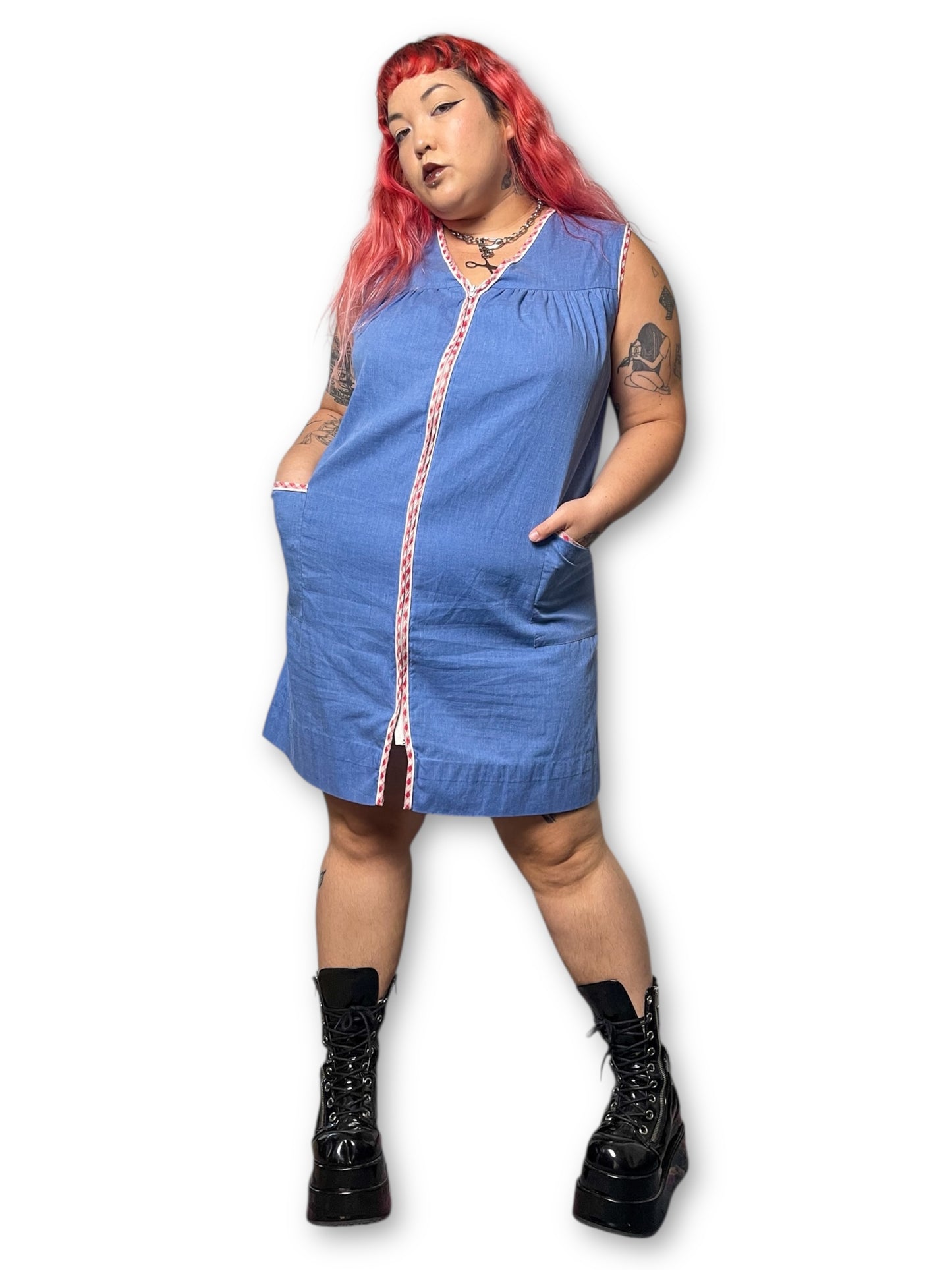 80’s Granada Blue House Dress (XL)