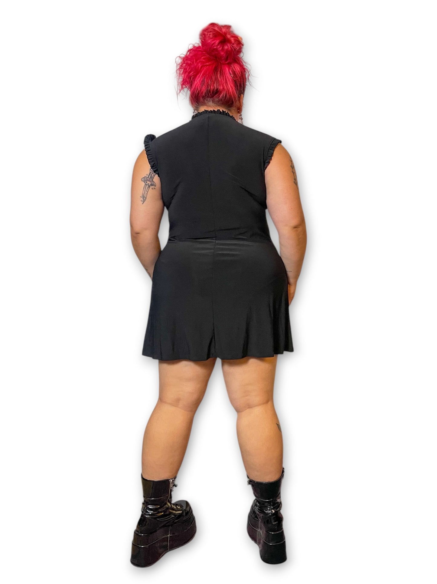 90’s/Y2K Black Slinky Mini Dress (XL/1X)