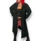 70’s/80’s Samuel Robert by Peter Hatsi Androu Black Trench Coat (2X)