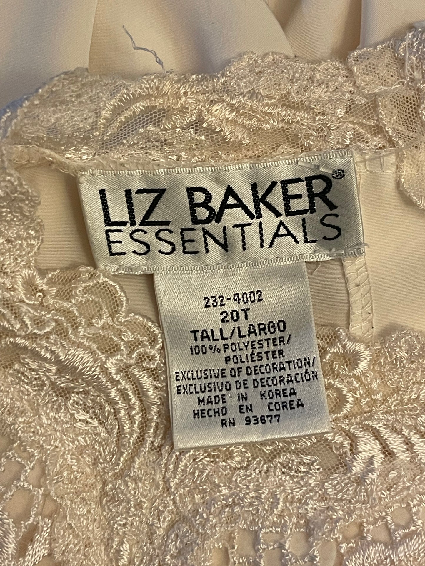 80’s Victorian Cream Blouse (2X)