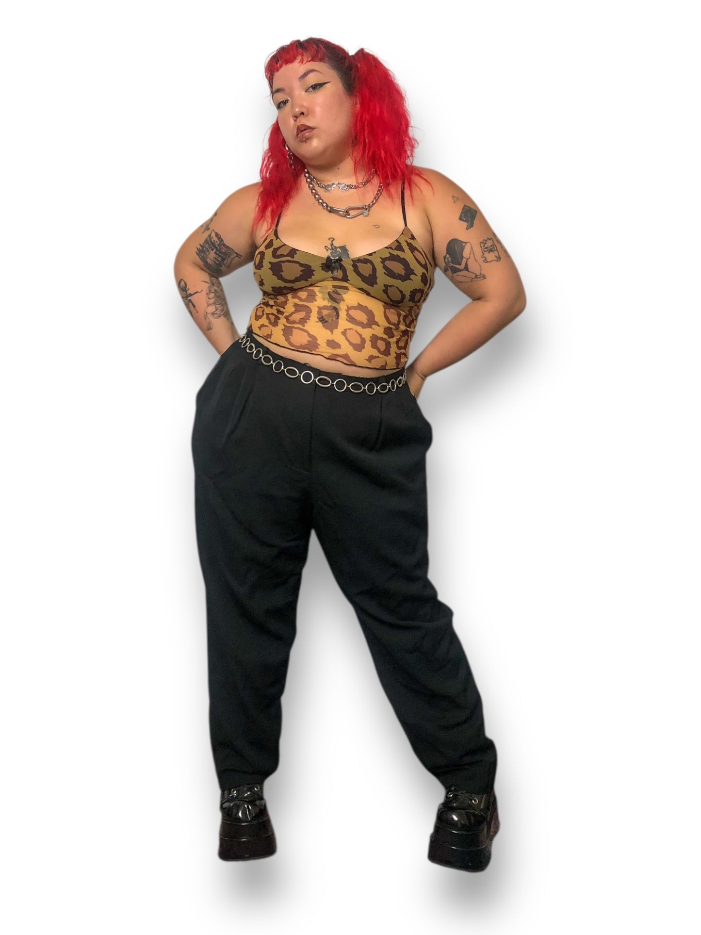 90’s E Wear Black Pleated Dress Pants (2X/3X)